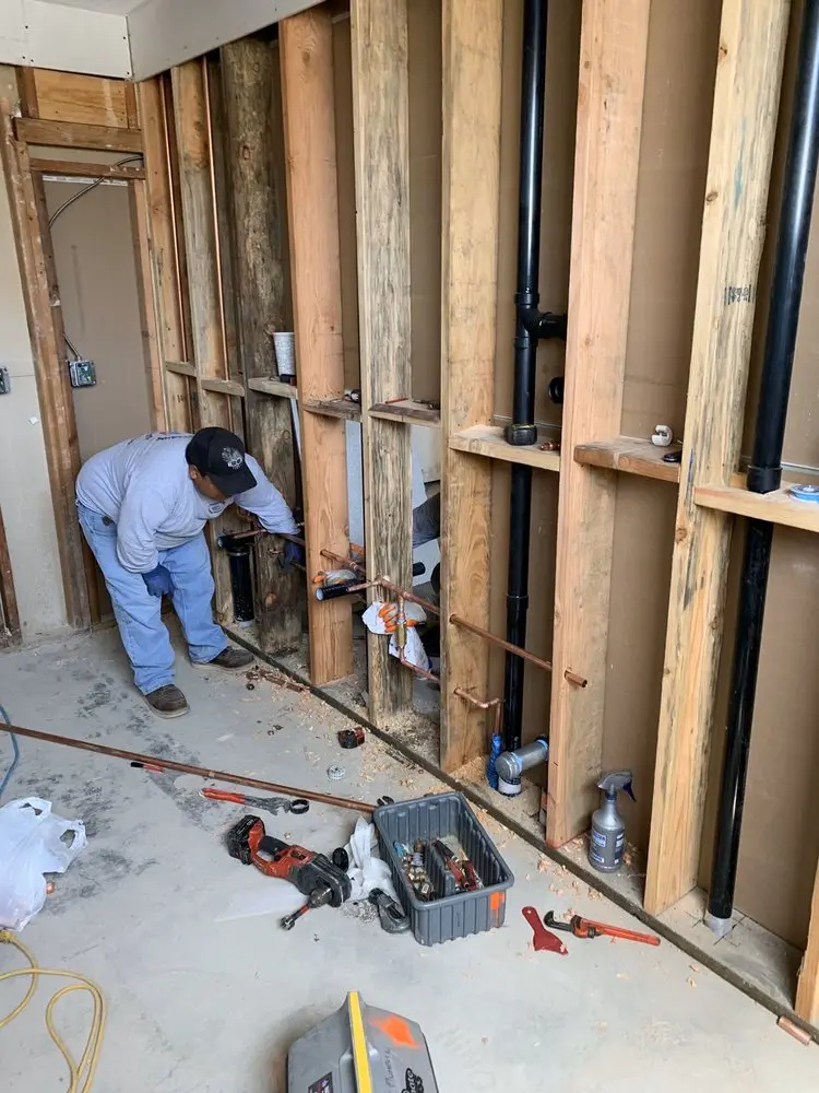 Commercial rough-in plumbing for Water Heater Replacement in Montgomery